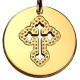 Bijoux Baptême Pendentif Croix Céleste - Plaqué or