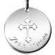 Bijoux Baptême Pendentif Croix Céleste - Argent