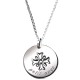 Bijoux Baptême Pendentif Croix Mimosa - Argent