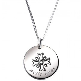 Pendentif Croix Mimosa - Argent
