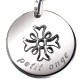 Bijoux Baptême Pendentif Croix Mimosa - Argent