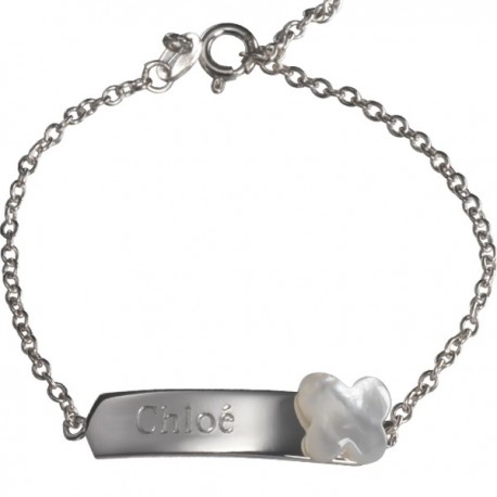 Gourmette Lovely Papillon - Argent