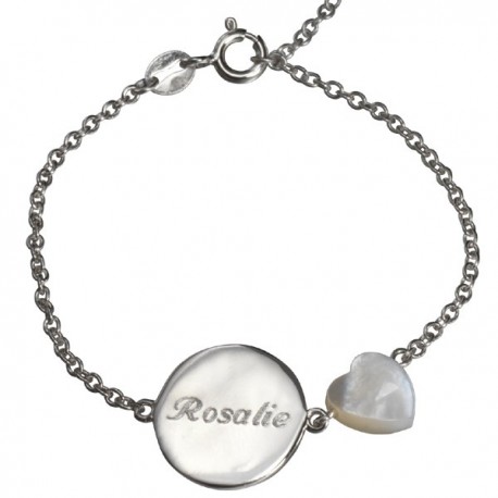 Bracelet Lovely Nacre Coeur - Argent