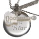 Pendentif médaille gravée Guitare - Argent