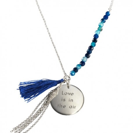 Sautoir Bahia Bleu - Argent