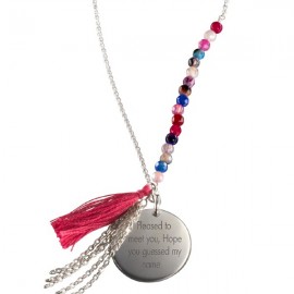 Sautoir Bahia Rose - Argent