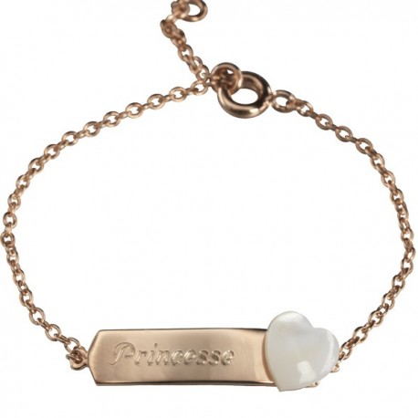 Gourmette Lovely Coeur - Plaqué Or