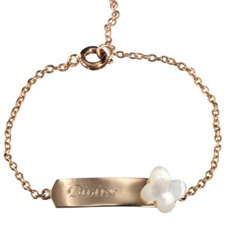 Gourmette Lovely Papillon - Plaqué Or