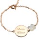 Bracelet Lovely Nacre Papillon - Plaque or