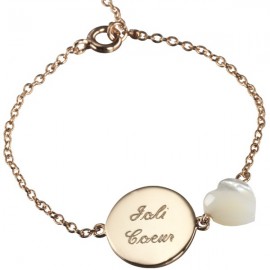 Bracelet Lovely Nacre Coeur - Plaqué or