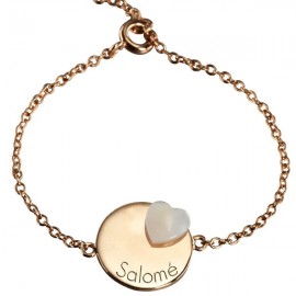 Bracelet Lovely Médaille Coeur - Plaque Or