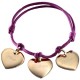 Bracelet Petits Coeurs gravés - Plaqué Or 