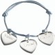  Bracelet Petits Coeurs personnalisé - Argent