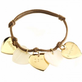 Petits Coeurs - Plaqué or et Nacre