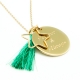 Sautoir Boréal Vert - Plaqué Or