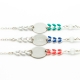 Bracelets chaine et émail Argent