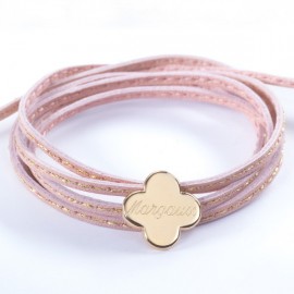 Bracelet Amazone Trèfle - Plaqué or