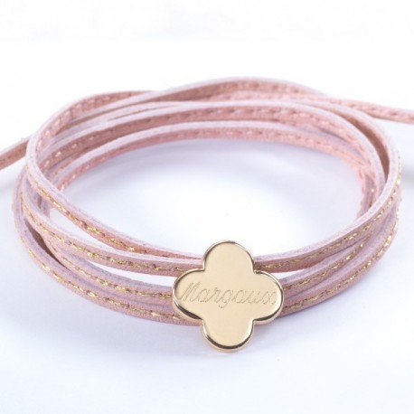 Bracelet Amazone Trèfle - Plaqué or