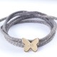 Bracelets Personnalisés Femme Bracelet Amazone Papillon - Plaqué or