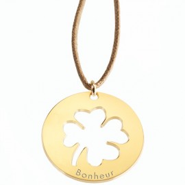 Bijoux Naissance Pendentif Lucky - Plaqué or