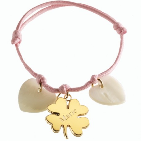 Bracelet Lucky- Plaqué Or et Nacre
