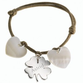 Bracelet Lucky- Argent et Nacre
