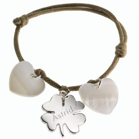 Bracelet Lucky- Argent et Nacre