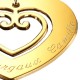 Pendentif gravé Coeur Sacré - Plaqué or