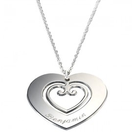 Pendentif Coeur Sacré - Argent