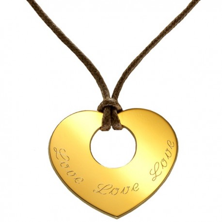 Pendentif Grand Amour - Plaqué or