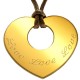 Pendentif Gravé Grand Amour - Plaqué or