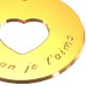 Pendentif Gravé Message du coeur - Plaqué or
