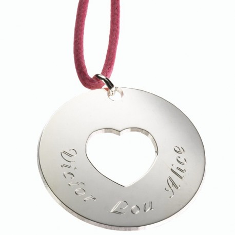 Pendentif Message du coeur - Argent