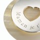 Pendentif Gravé Message du coeur - Argent et Nacre