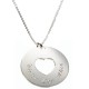 Pendentif Gravé Message du coeur Chaine - Argent