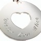 Pendentif Gravé Message du coeur Chaine - Argent