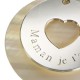 Pendentif Gravé Message du coeur Chaine - Argent et Nacre
