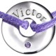 Bijoux Précieux Personnalisé Mini Jeton - Or Blanc Amethyste