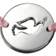 Bracelet Bébé Mini Jeton Colombe - Argent 