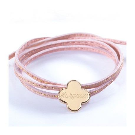 Bracelet Amazone Trèfle - Plaqué or