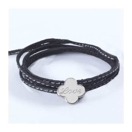 Bracelet Amazone Trèfle - Argent