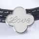 Bracelet Personnalisé enfant Amazone Trèfle - Argent