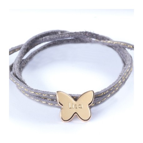 Bracelet Amazone Papillon - Plaqué or