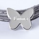 Bracelet Personnalisé enfant Amazone Papillon - Argent